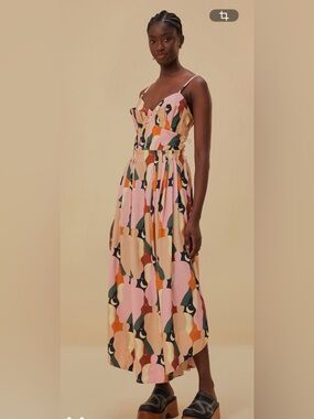 FARM Rio | Dresses | Farm Rio Pink Banana Leaves Maxi Dress | Poshmark
